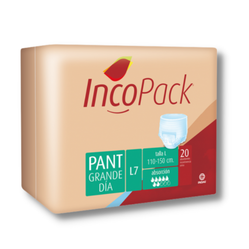 Pañal IncoPack Pant Día, Talla Grande, 80 Uds - Incontinencia Urinaria Adultos