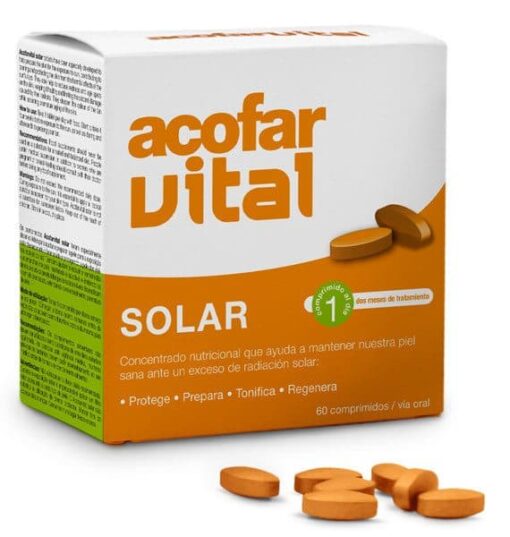 Comprar Acofarvital Solar 60 Comprimidos - Exposición Solar