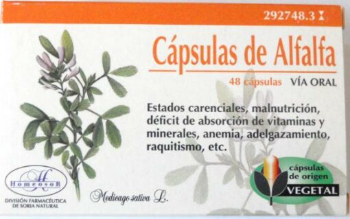 Comprar Homeosor Alfalfa 320 mg 48 cápsulas