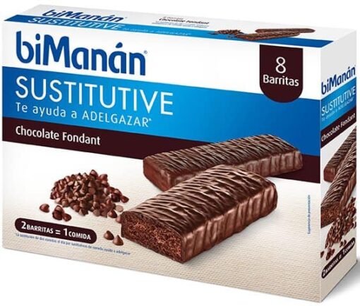 Comprar Bimanán Sustitutive Barritas Chocolate Fondant 8 Unidades