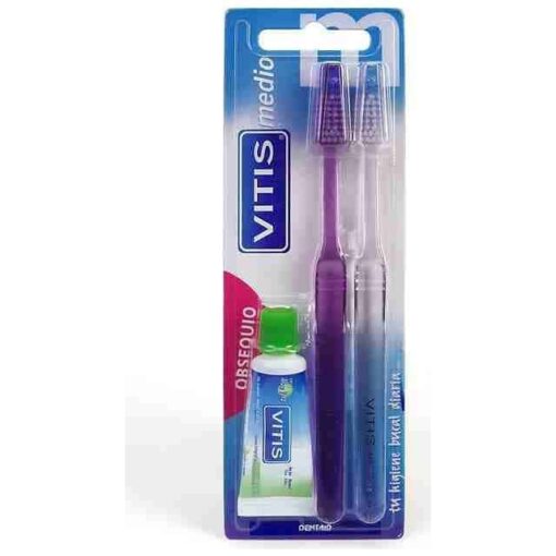 Comprar Cepillo Dental Adulto Vitis Medio Duplo + Obsequio - Limpieza Dental