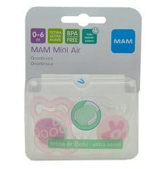 Comprar Chupete Silicona MAM Mini Air Bebés de 0 a 6 meses 2 Unidades -  Pack 2 chupetes + Caja Esterilizado Microondas 
