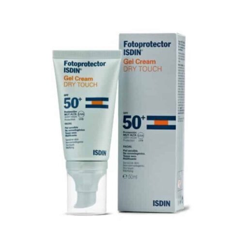 Comprar Fotoprotector ISDIN SPF 50+ Gel en Crema Dry Touch 50 ml - Efecto Seco y Mate para Todo Tipo de Pieles