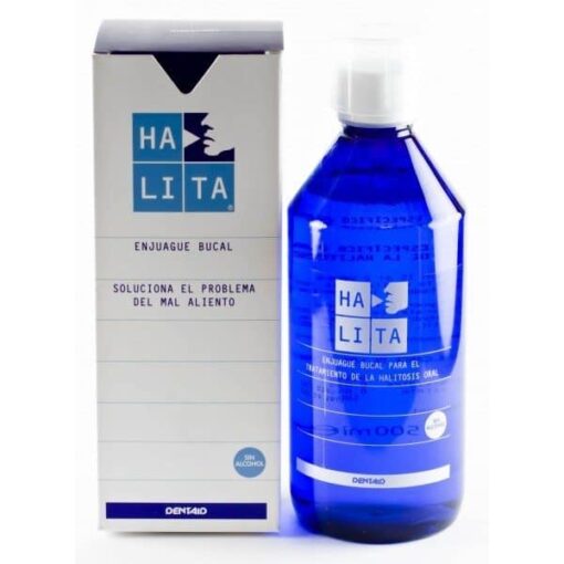 Comprar Halita Enjuague Bucal 500 ml colutorio capaz d eeliminar el mal aliento y prevenir su aparición. no contiene alcohol.