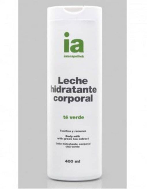 Leche Corporal Hidratante Interapothex Té Verde 400 ml - Pieles Secas Uso Diario Tonifica y Renueva