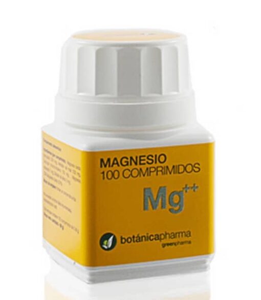 Magnesio Quelato 500mg 100 Comprimidos Botanicapharma - Contribuye al Mantenimiento y Refuerzo de los huesos y Cartílagos