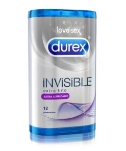 Durex Invisible Extra Lubricante Extrafino 12 Unidades