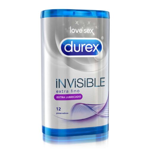 Durex Invisible Extra Lubricante Extrafino 12 Unidades
