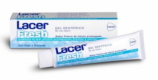 Comprar Lacer Fresh Gel Dentífrico 75 ml - Con Flúor Sabor Fresco para Halitosis y Prevención de Caries