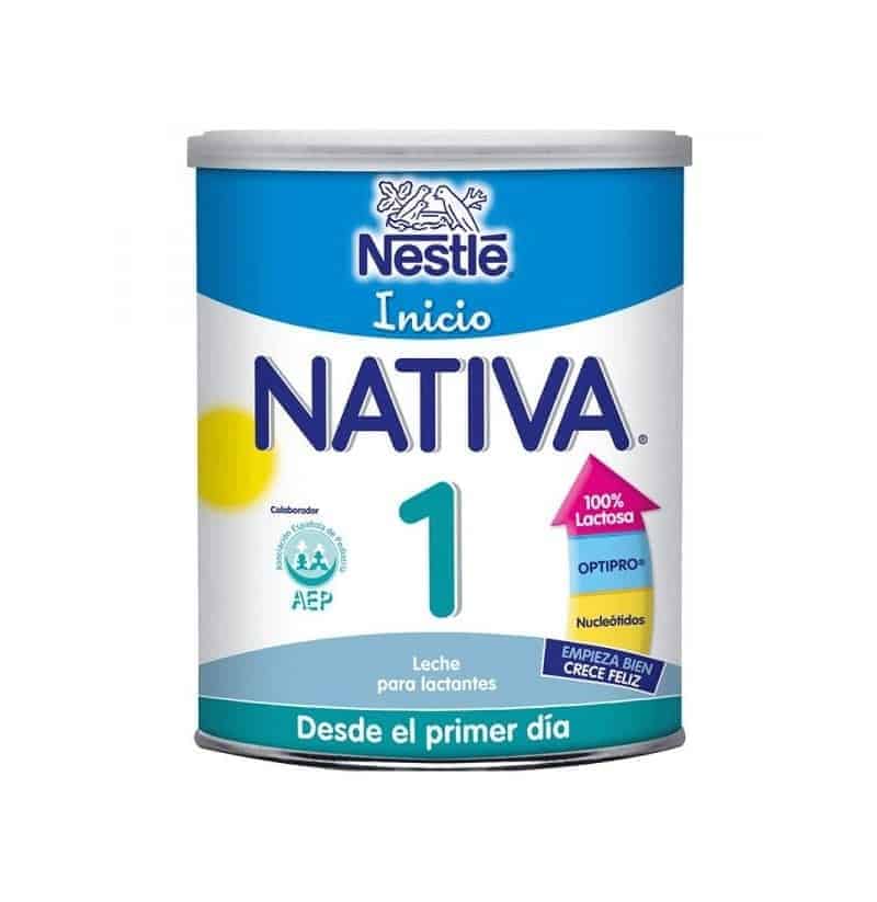 Nestlé NATIVA 1 Leche para bebés de 0 a 6 meses en polvo, fórmula para  lactantes. Bote de 800g