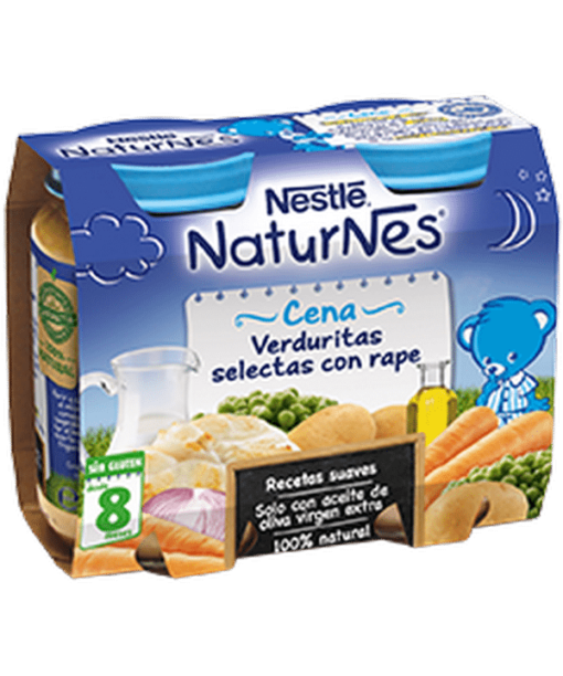 Comprar Nestlé Naturnes Verduritas Selectas Con Rape - Bipack 2 Uds de 200 gr 100 % Natural Sin Glúten