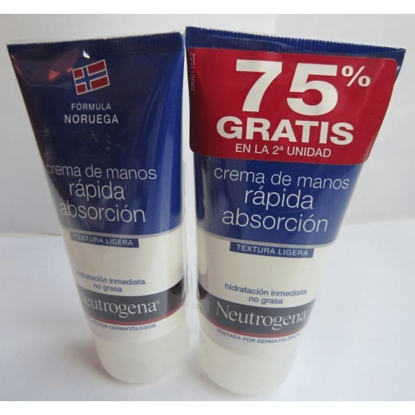 Comprar Neutrogena Crema de Rápida Absorción 75 + 75 ml - Hidratante - Luaterra.com