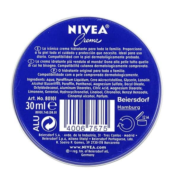 ruptura cortesía conservador Nivea Crema Hidratante para Todo Tipo de Pieles 30 ml - Formato Lata Azul -  Luaterra.com
