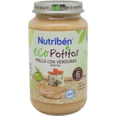 Nutribén ECO Potitos: Alimento ecológico para bebés.