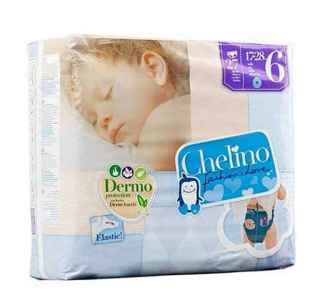 Comprar Pañal Chelino Fashion & Love 27uds. Talla 6 Para Bebés entre 17 y  28 kg - Doble Núcleo de Absorción 