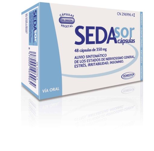 Comprar Sedasor Homeosor 350 mg 48 Cápsulas - Nerviosismo