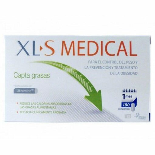 Comprar XLS Medical Captagrasas 180 Comprimidos - Ayuda Controlar el Apetito y Reducir los Niveles de Colesterol y Calorías