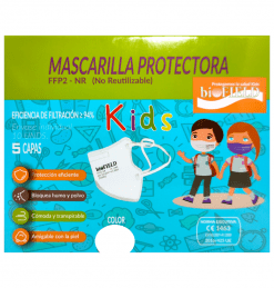 Mascarillas Kids Biofield Ffp2 Blanca 10 Unidades